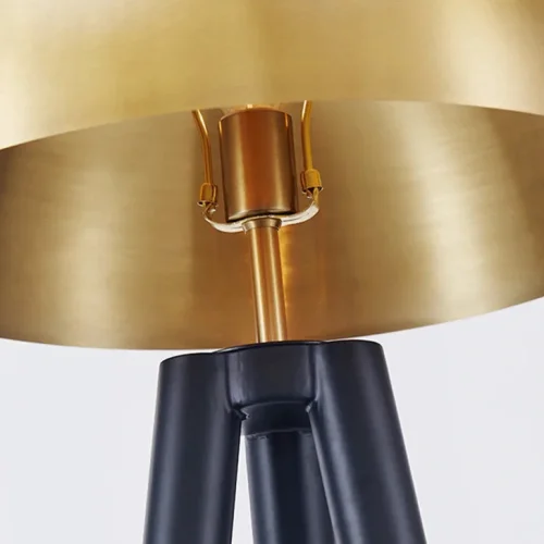 Настольная лампа Matthew 74297-22 ImperiumLoft золотая 1 лампа, основание чёрное металл в стиле современный на треноге фото 2