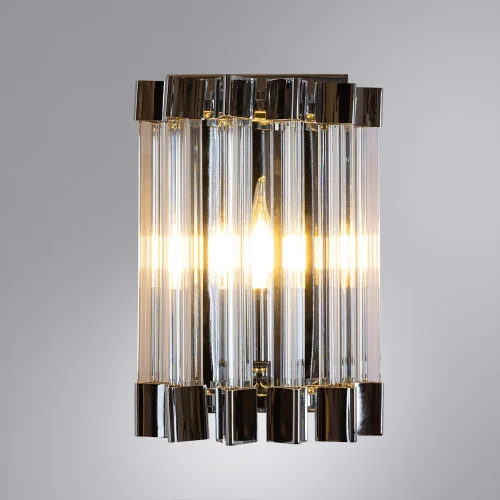 Бра Caravaggio A1059AP-1CC Arte Lamp прозрачный на 1 лампа, основание хром в стиле современный  фото 2