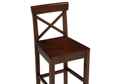 Полубарный стул Алзе темный орех 527071 Woodville, коричневый/, ножки/массив березы дерево/орех, размеры - ****400*450 фото 5