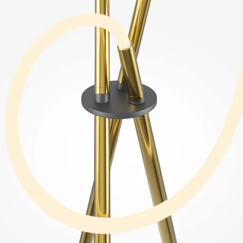 Настольная лампа LED MOD369TL-L15BS3K Crochet Maytoni белая на 1 лампу, основание латунь металл в стиле хай-тек современный гибкий неон фото 6