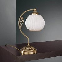 Настольная лампа P 9200 P Reccagni Angelo белая 1 лампа, основание античное бронза латунь металл в стиле классический 