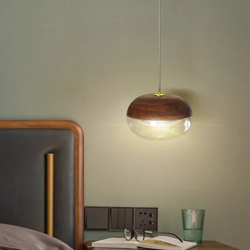 Светильник подвесной ODVEIG light brown 189772-23 ImperiumLoft прозрачный 1 лампа, основание коричневое в стиле скандинавский  фото 3