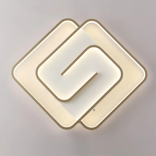 Люстра потолочная LED Twist 8019/75CL Lumion белая на 1 лампу, основание золотое в стиле минимализм фото 5