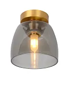 Светильник потолочный Tyler 30164/01/02 Lucide прозрачный серый 1 лампа, основание матовое золото в стиле современный 