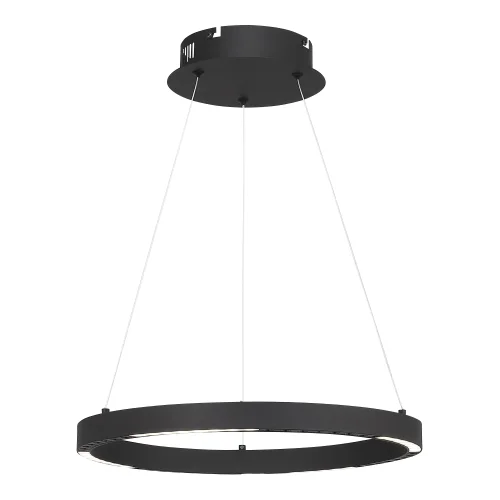 Светильник подвесной LED Parilla SL6238.423.01 ST-Luce чёрный на 1 лампу, основание чёрное в стиле современный кольца