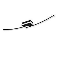 Светильник потолочный Lungolago 901217 Eglo чёрный на 1 лампу, основание чёрное в стиле современный хай-тек 