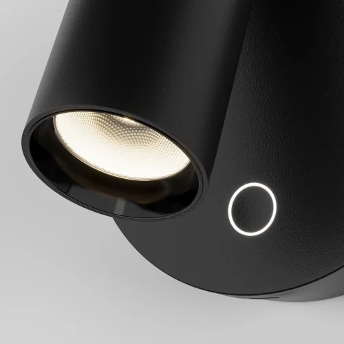Бра с выключателем LED Twist C079WL-L3B3K Maytoni чёрный на 1 лампу, основание чёрное в стиле современный хай-тек для чтения фото 2