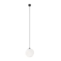Светильник подвесной LED Luna P039PL-5W4K-20-B Maytoni белый 1 лампа, основание чёрное в стиле хай-тек современный шар