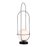 Настольная лампа Beata SL1189.404.01 ST-Luce белая 1 лампа, основание чёрное металл в стиле современный 