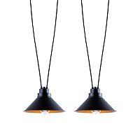 Светильник подвесной Perm 9147-NW Nowodvorski чёрный 2 лампы, основание чёрное в стиле современный 