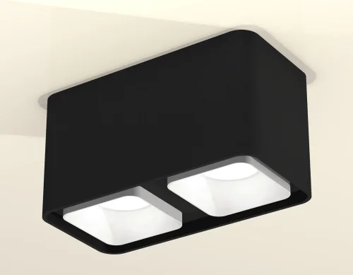 Светильник накладной XS7851001 Ambrella light чёрный 2 лампы, основание чёрное в стиле хай-тек современный прямоугольный фото 3