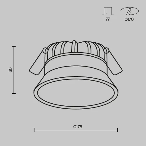 Светильник точечный LED Okno DL055-24W3-4-6K-W Maytoni белый на 1 лампу, основание белое в стиле современный фото 7
