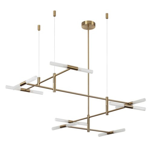 Светильник подвесной Soho 4306/16 Odeon Light белый на 16 ламп, основание бронзовое в стиле хай-тек квадраты