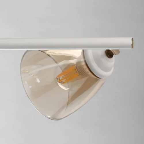 Светильник потолочный Тетро 673017504 DeMarkt янтарный 4 лампы, основание белое в стиле современный  фото 10