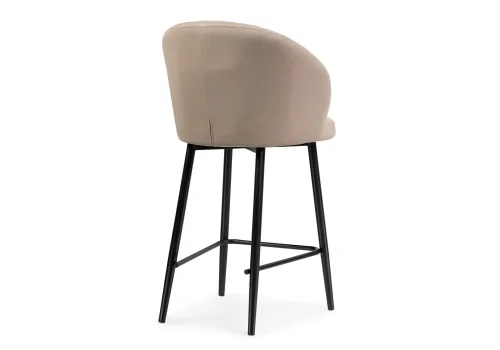 Полубарный стул Бэнбу velutto 05 / черный 499988 Woodville, бежевый/велюр, ножки/металл/чёрный, размеры - ****550*560 фото 4