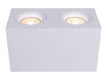 Светильник накладной Slim C013CL-02W Maytoni белый 2 лампы, основание белое в стиле хай-тек модерн прямоугольный