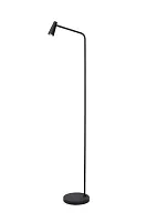 Торшер LED Stirling 36720/03/30 Lucide для чтения чёрный на 1 лампу, основание чёрное в стиле современный 