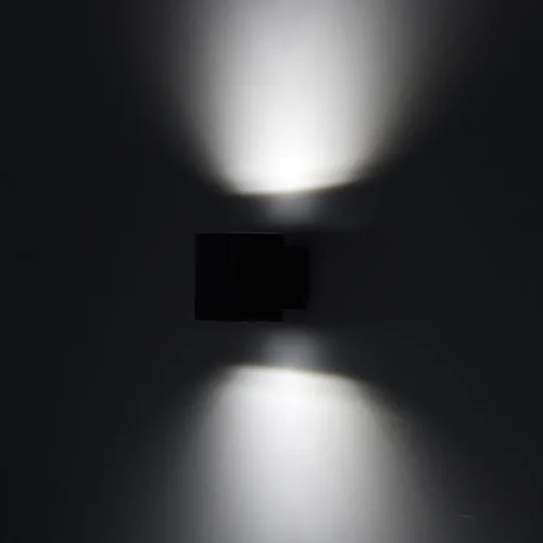 Настенный светильник LED Меркурий 807022901 DeMarkt уличный IP44 чёрный 2 лампы, плафон чёрный в стиле современный LED фото 4