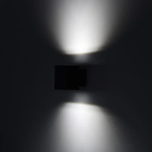 Настенный светильник уличный LED Меркурий 807022901 DeMarkt уличный IP44 чёрный на 2 лампы, плафон чёрный в стиле современный LED фото 4