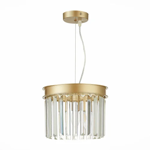 Светильник подвесной Ercolano SL1624.203.01 ST-Luce прозрачный 1 лампа, основание бежевое матовое золото в стиле современный  фото 2