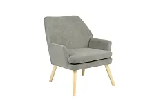 Кресло Харви серый, деревянные ножки УТ000040118 Stool Group, серый/шенилл, ножки/массив гевеи/бежевый, размеры - *825****мм