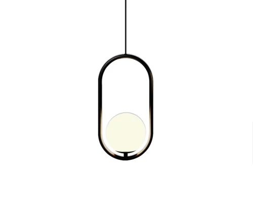 Светильник подвесной Кенти 07631-1A,19 Kink Light белый 1 лампа, основание чёрное в стиле современный шар
