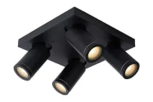 Светильник потолочный Taylor 09930/20/30 Lucide чёрный 4 лампы, основание чёрное в стиле современный трубочки