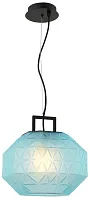 Светильник подвесной Chest 2127/14/01P Stilfort голубой 1 лампа, основание чёрное в стиле современный 