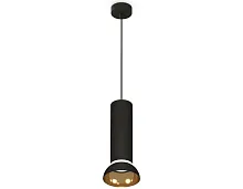 Светильник подвесной XP8192101 Ambrella light золотой чёрный 1 лампа, основание чёрное в стиле современный хай-тек трубочки