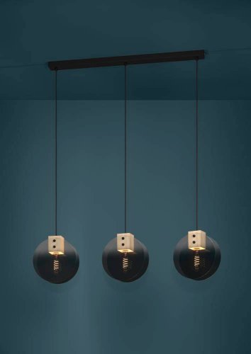 Светильник подвесной Millena 390142 Eglo чёрный 3 лампы, основание чёрное в стиле современный  фото 2