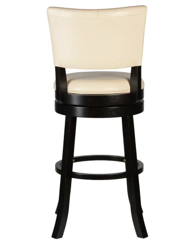 Вращающийся полубарный стул 4090-LMU JOHN COUNTER, цвет сиденья кремовый, цвет дерева капучино Dobrin, кремовый/экокожа, ножки/дерево/капучино, размеры - ****430*495 фото 5