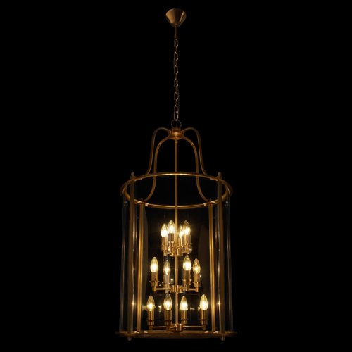 Светильник подвесной Lighthouse 10456/12 AB LOFT IT прозрачный на 12 ламп, основание бронзовое в стиле классический арт-деко фото 6 Светильник подвесной Lighthouse 10456/12 AB LOFT IT прозрачный на 12 ламп, основание бронзовое в стиле классический арт-деко фото 6