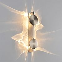 Бра ЛЕД Флэйм / Flame 10452/2W Nickel LOFT IT никель на 2 лампы, основание никель в стиле хай-тек отражённый свет