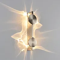 Бра ЛЕД Флэйм / Flame 10452/2W Nickel LOFT IT никель на 2 лампы, основание никель в стиле хай-тек отражённый свет