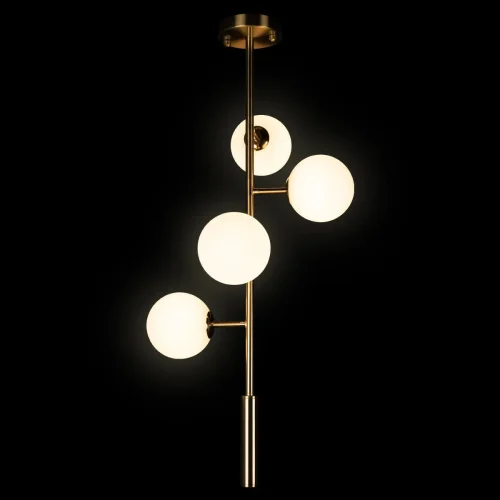 Светильник подвесной Tely 10236/4 LOFT IT белый 4 лампы, основание золотое в стиле современный шар фото 2