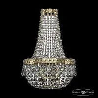 Бра 19011B/H2/25IV G Bohemia Ivele Crystal прозрачный 3 лампы, основание золотое в стиле классика sp
