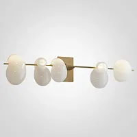 Бра White glass trap 5 Wall Lamp 75461-22 ImperiumLoft белый на 5 ламп, основание золотое в стиле американский 