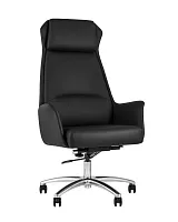 Кресло руководителя TopChairs Viking, черное УТ000003902 Stool Group, чёрный/экокожа, ножки/металл/хром, размеры - ****700*740
