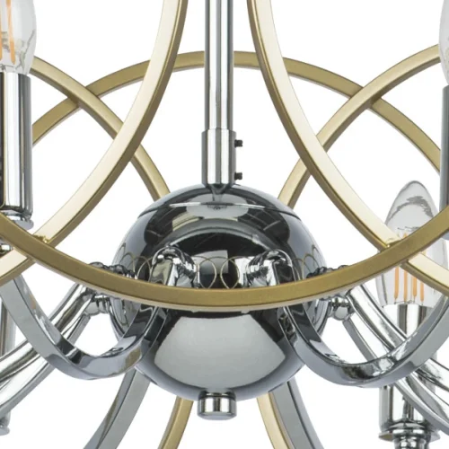Люстра на штанге Regolo 713083 Lightstar золотая на 8 ламп, основание хром в стиле современный арт-деко  фото 4