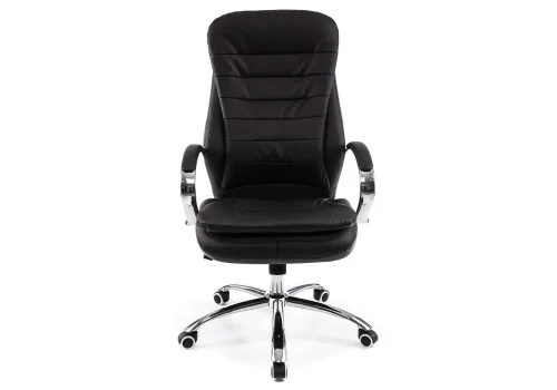 Компьютерное кресло Tomar черное 1740 Woodville, чёрный/искусственная кожа, ножки/металл/хром, размеры - *1260***680*680 фото 3