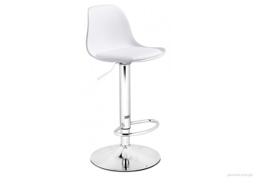 Барный стул Soft white / chrome 15746 Woodville, белый/экокожа, ножки/металл/хром, размеры - *1060***380*380
