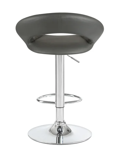 Стул барный набор 2 шт. SET-2 5001-LM MIRA , цвет сиденья серый, цвет основания хром Dobrin, /экокожа, ножки/металл/хром, размеры - 790*1020***535*470 фото 6