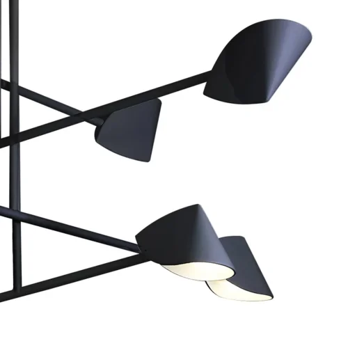Люстра потолочная LED Capuccina 7578 Mantra чёрная на 1 лампа, основание чёрное в стиле современный хай-тек  фото 4