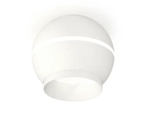Светильник накладной Techno spot XS1101010 Ambrella light белый на 1 лампу, основание белое в стиле современный круглый