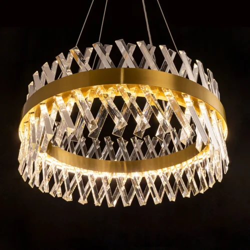 Люстра подвесная LED с пультом Ричард CL336063 Citilux прозрачная на 1 лампа, основание бронзовое в стиле современный с пультом фото 4