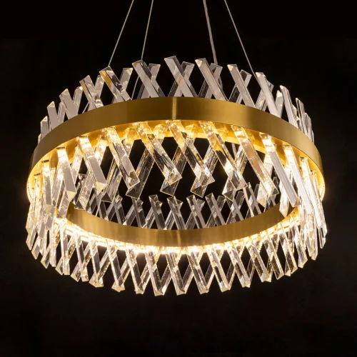 Люстра подвесная LED с пультом Ричард CL336063 Citilux прозрачная на 1 лампу, основание бронзовое в стиле современный с пультом фото 4