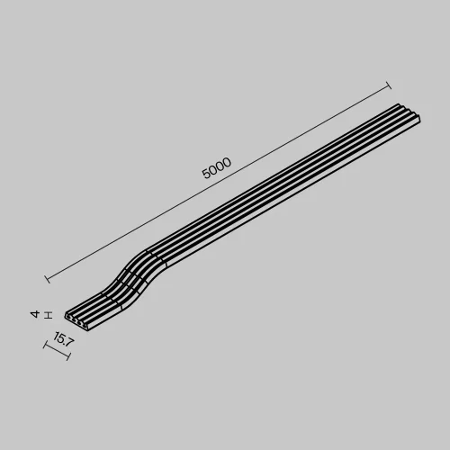 Токоведущая лента 5м Exility IP O-TR002-PW-5M Maytoni чёрный в стиле хай-тек современный для светильников серии Exility IP exility ip уличная фото 3