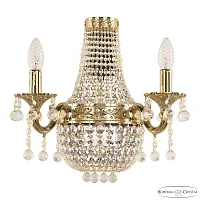 Бра 2228H201B/2/35IV G Bohemia Ivele Crystal без плафона 3 лампы, основание золотое в стиле классический balls