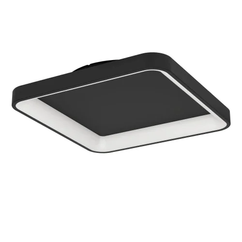 Светильник потолочный LED Loretello 901252 Eglo чёрный на 1 лампу, основание чёрное в стиле современный квадратный