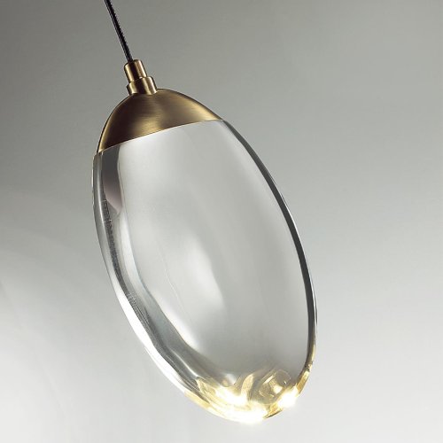 Светильник подвесной LED Pura 7159/3L Odeon Light прозрачный на 1 лампу, основание бронзовое в стиле хай-тек выдувное фото 4 Светильник подвесной LED Pura 7159/3L Odeon Light прозрачный на 1 лампу, основание бронзовое в стиле хай-тек выдувное фото 4